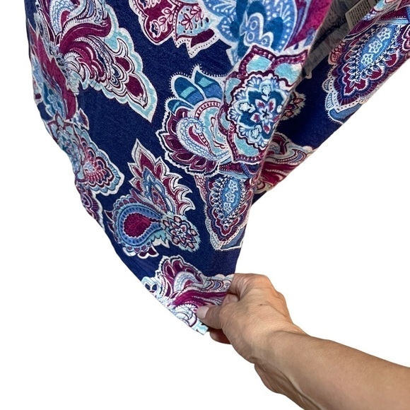 Chico's Vibrant Multi-Colored Duster Tee - Size 2 - Picture 6 of 13